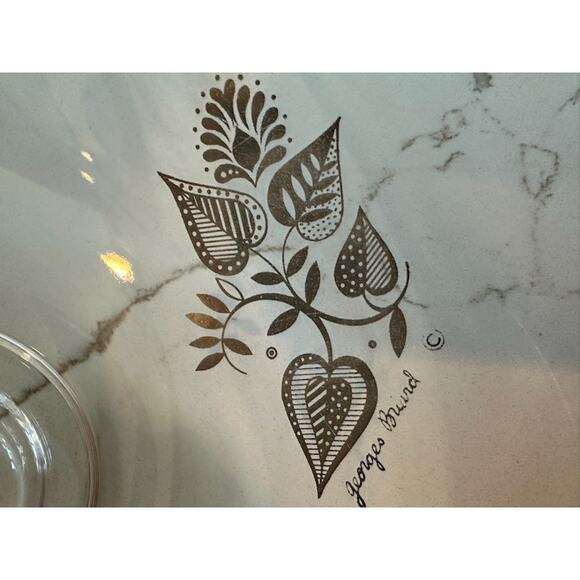 Georges‎ Briard Mid-Century Glass Serving Bowl | Signed - Picture 1 of 6
